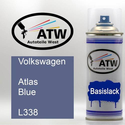 Volkswagen, Atlas Blue, L338: 400ml Sprühdose, von ATW Autoteile West.